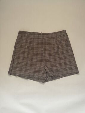 NWT Hayden‎ LA Brown Plaid Woven Shorts Size L Academic Preppy Check